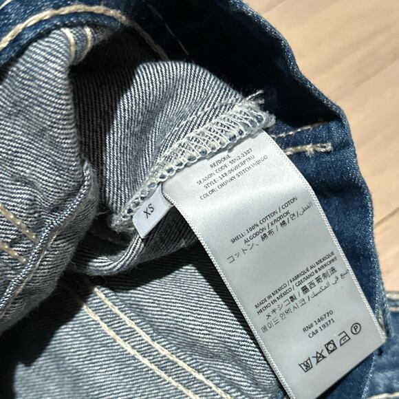 Re/Done Denim Set Skirt Size 26 DenimJacket Size XS NWT - Picture 5 of 8